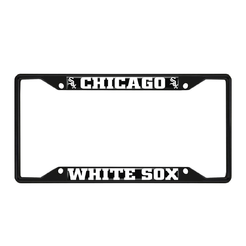 MLB Chicago White Sox Black Metal License Plate Frame