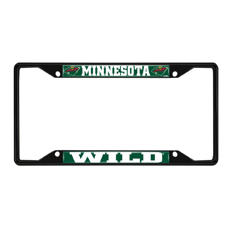 NHL Minnesota Wild Black Metal License Plate Frame