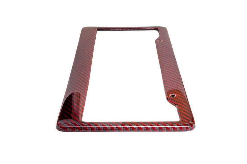 Real 100% Red Carbon Fiber license Plate Frame cover original 3k twill
