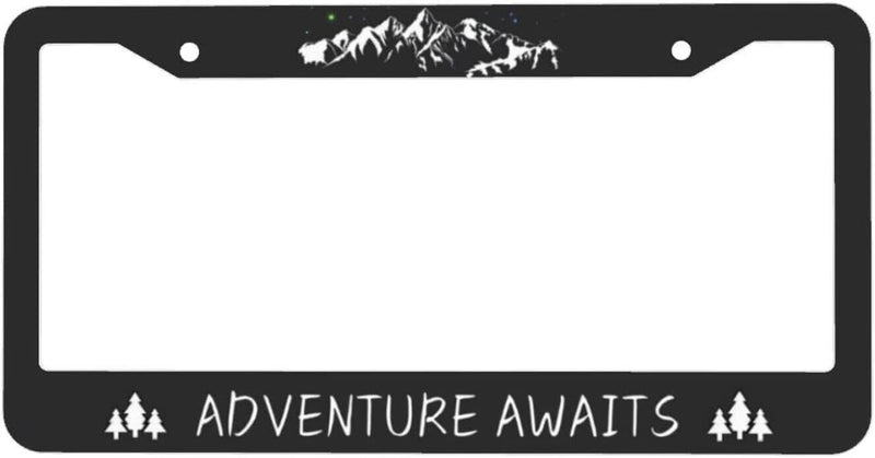 Adventure Awaits License Plate Frame Mountains License Plate Frame