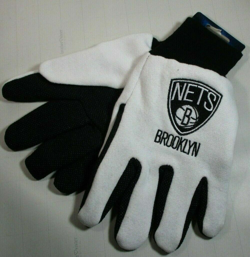 NBA Brooklyn Nets Embroidered Utility Gloves Pair One Size Fits Most