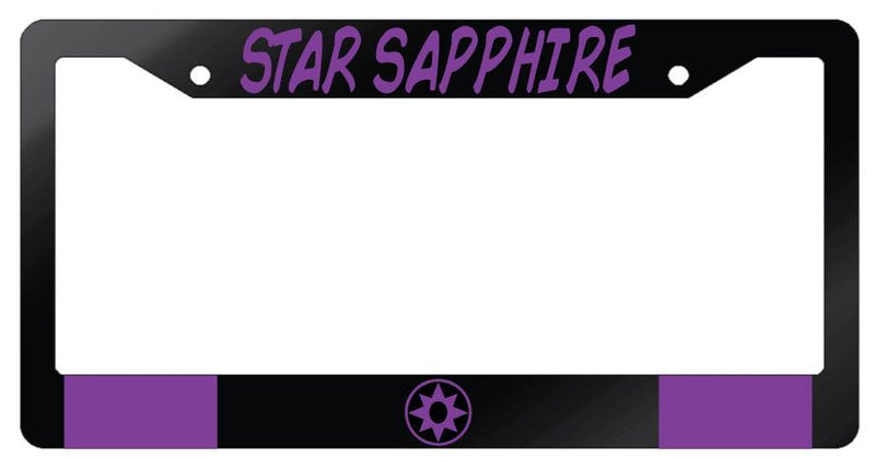 Star Sapphire Glossy Black Plastic License Plate Frame DC  Mod-GRAPH9856236-6991