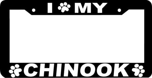 CHINOOK DOG paw print License Plate Frame