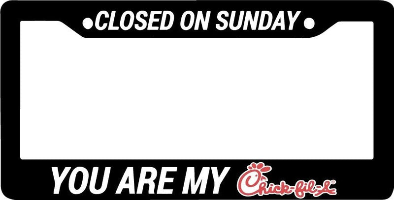 Closed On Sunday Kanye West Chick fit a Jesus Church License Plate Frame yeezy