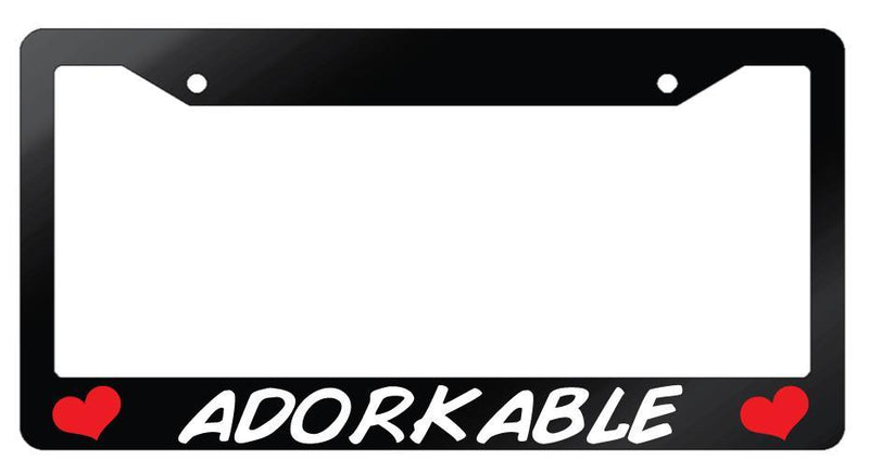 Glossy Black License Frame Adorkable Auto Accessory 91  Mod-GRAPH9856236-7019