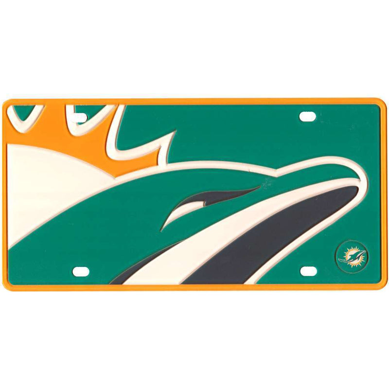 NFL Miami Dolphins Full Color Mega Inlay License Plate