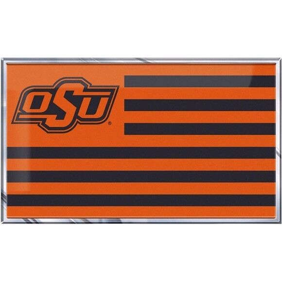 NCAA Oklahoma State Cowboys Color Flag Auto Emblem