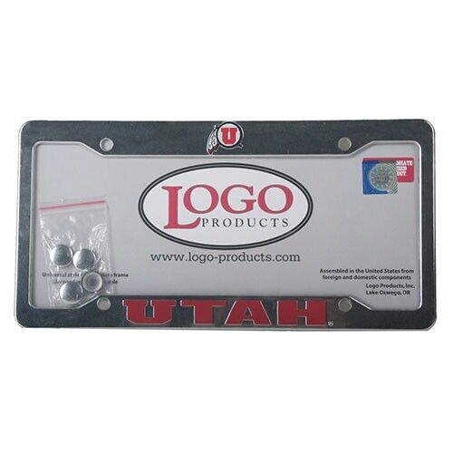 NCAA Utah Utes Chrome Plastic License Plate Frame