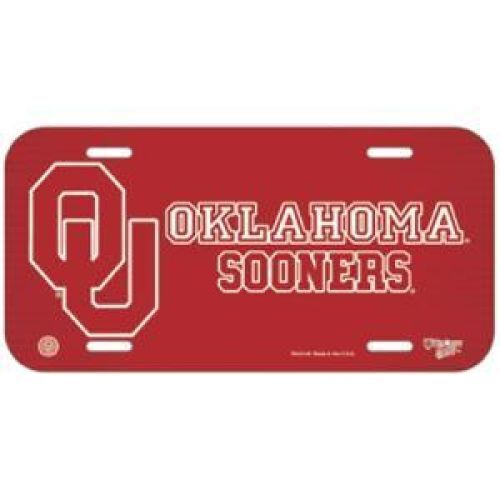 NCAA Oklahoma Sooners Plastic License Plate