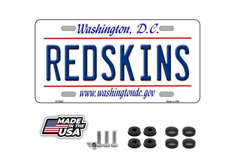 Redskins Washington State Novelty Metal License Plate Tag LP-2062
