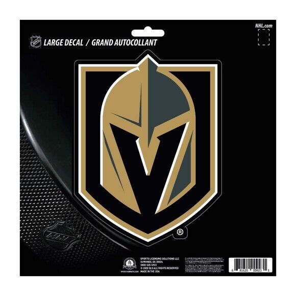 NHL Vegas Golden Knights Decal Large 8"X8" Auto RV Boat Cooler Luggage