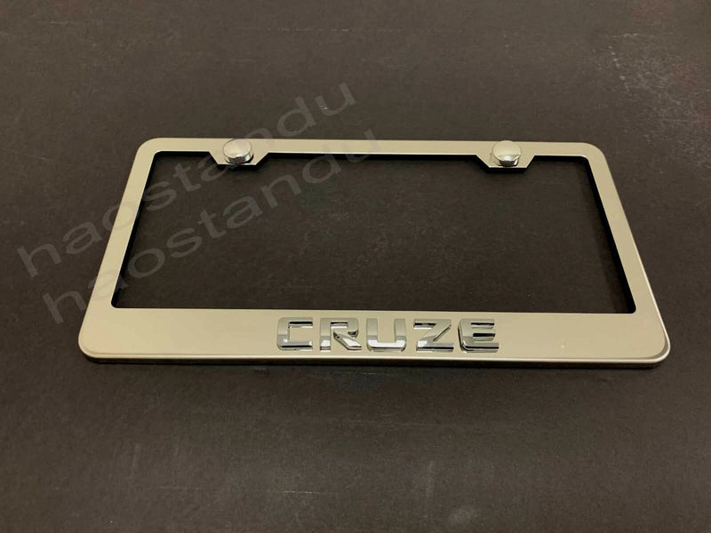 1x CRUZE 3D Emblem STAINLESS STEEL License Plate Frame RUST FREE + Screw Cap