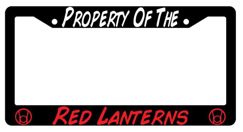 Property Of The Red Lanterns Black Plastic License Plate Frame DC  Mod-GRAPH9856236-955