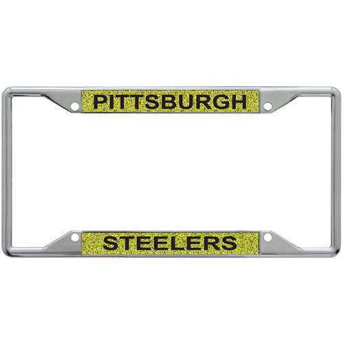 NFL Pittsburgh Steelers Metal Inlaid Acrylic License Plate Frame