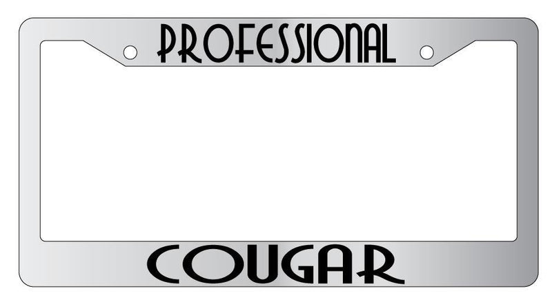 Professional Cougar Chrome License Plate Frame  Mod-GRAPH9856236-4986