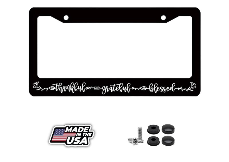 Thankful Grateful Blessed License Plate Frame Christianity License Plate 12*6