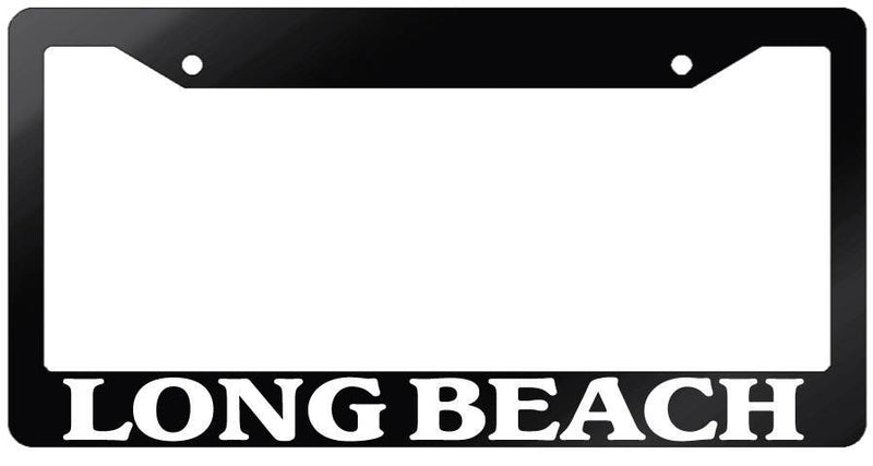 Glossy Black License Plate Frame LONG BEACH Auto Accessory 1532  Mod-GRAPH9856236-7212