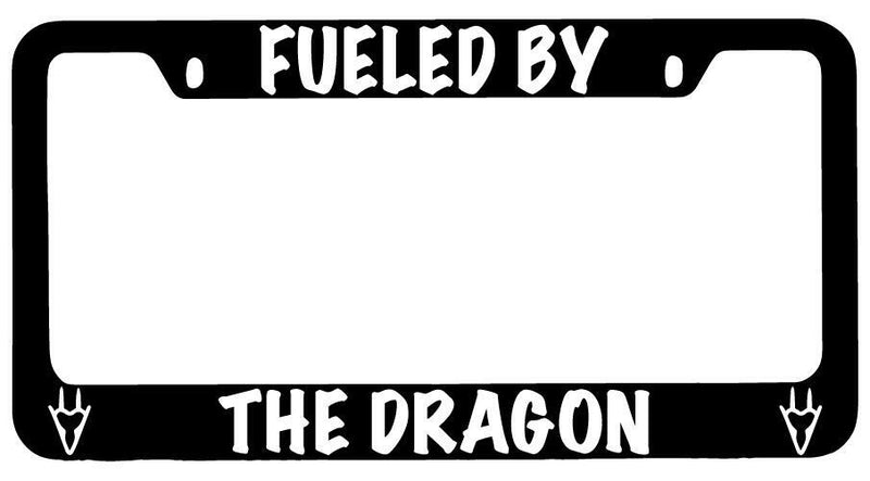 Fueled By The Dragon (Dragoon) Black METAL License Plate Frame FFXIV  Mod-GRAPH9856236-10183