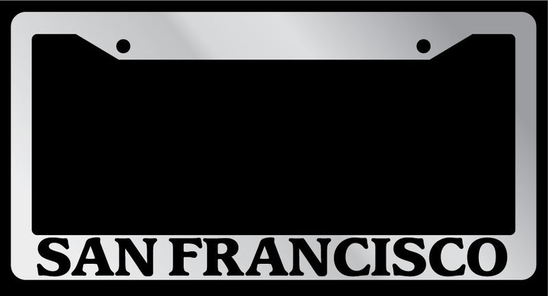 Chrome METAL License Plate Frame SAN FRANCISCO Auto Accessory  Mod-GRAPH9856236-7834