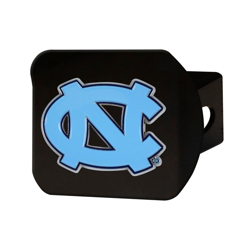 NCAA North Carolina Tar Heels 3D Color on Black Metal Hitch Cover