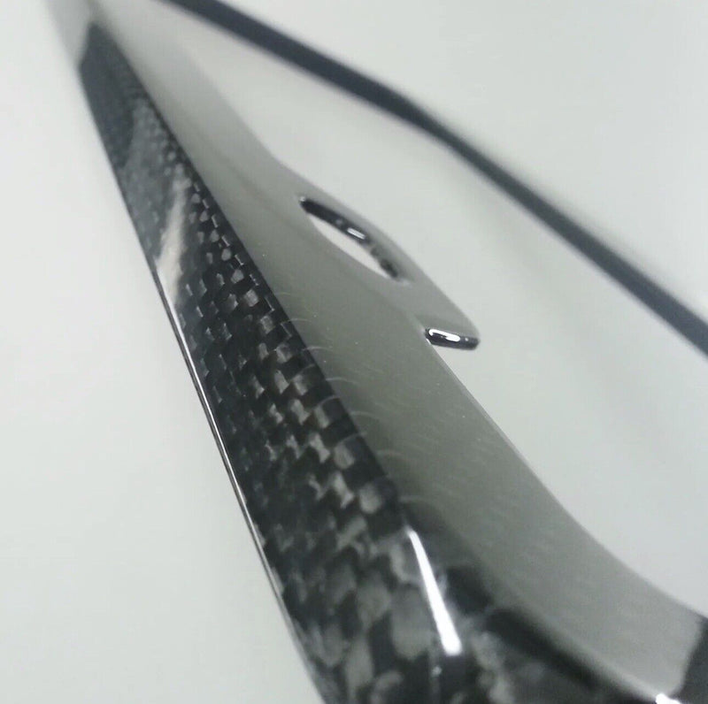 Genuine Real New Black Carbon Fiber License Plate Frame Light Weight Luxury