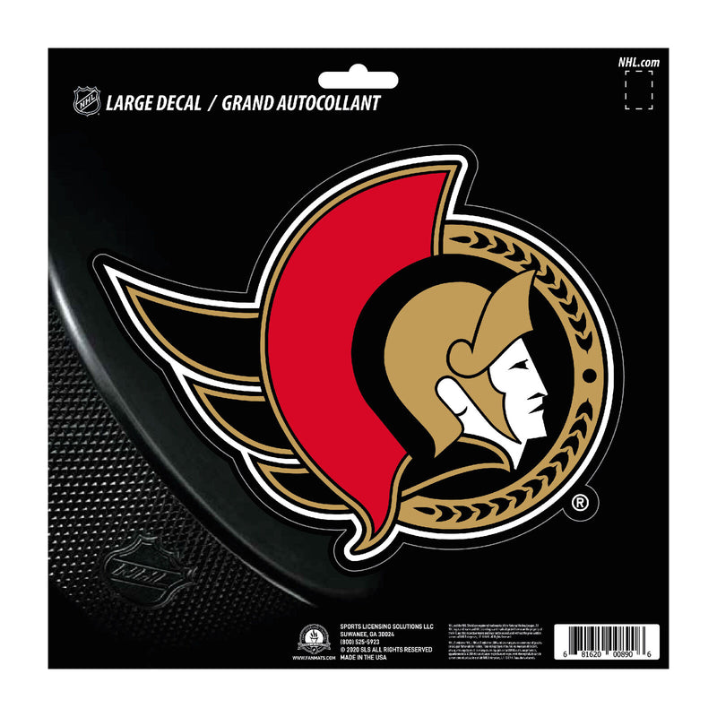 NHL Ottawa Senators Decal Large 8"X8" Auto RV Boat Cooler Luggage