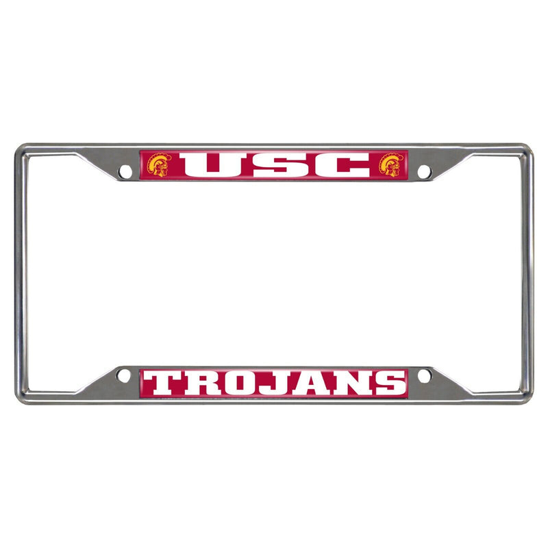NCAA USC Trojans Chrome Metal License Plate Frame