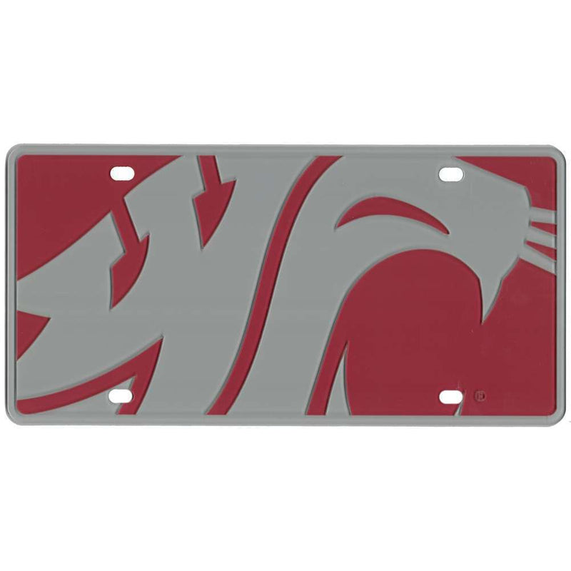 NCAA Washington State Cougars Full Color Mega Inlay License Plate