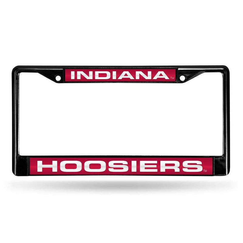 NCAA Indiana Hoosiers Inlaid Acrylic Black License Plate Frame