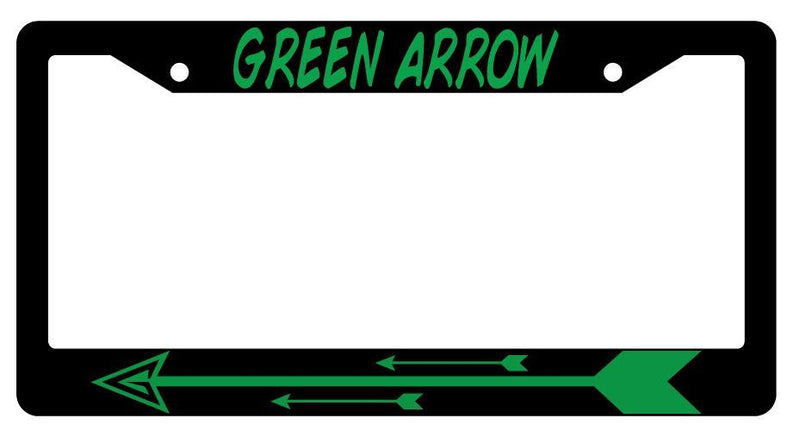 Green Arrow Black Plastic License Plate Frame Accessory DC  Mod-GRAPH9856236-483