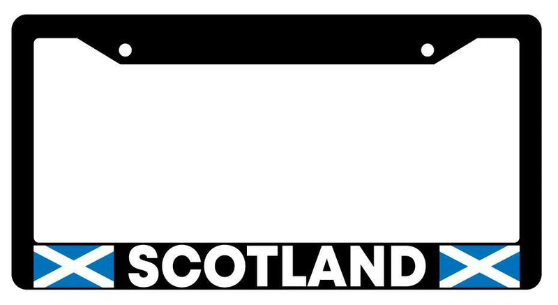 Scotland w/Flags Black Plastic License Plate Frame  Mod-GRAPH9856236-199