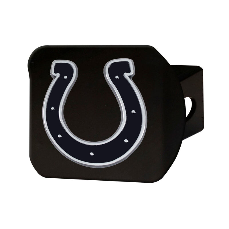 NFL Indianapolis Colts Chrome on Black Metal Hitch Cover