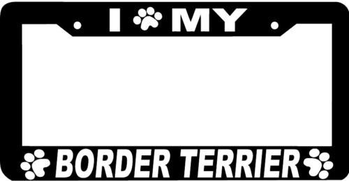 BORDER TERRIER paw print License Plate Frame