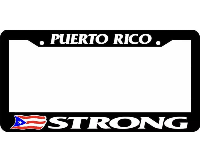 PUERTO RICO STRONG boricua PUERTO RICO RICAN FLAG License Plate Frame