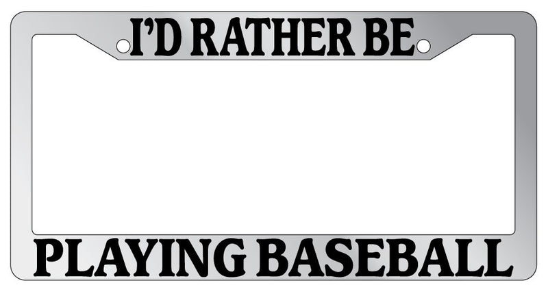 Chrome METAL License Plate Frame I&