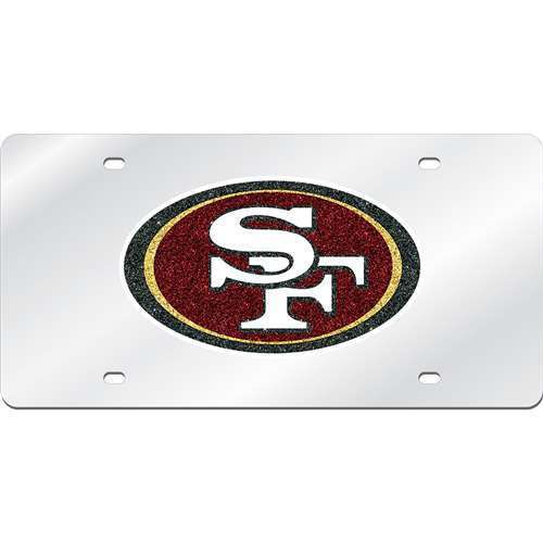 NFL San Francisco 49ers Logo Mirrored License Plate