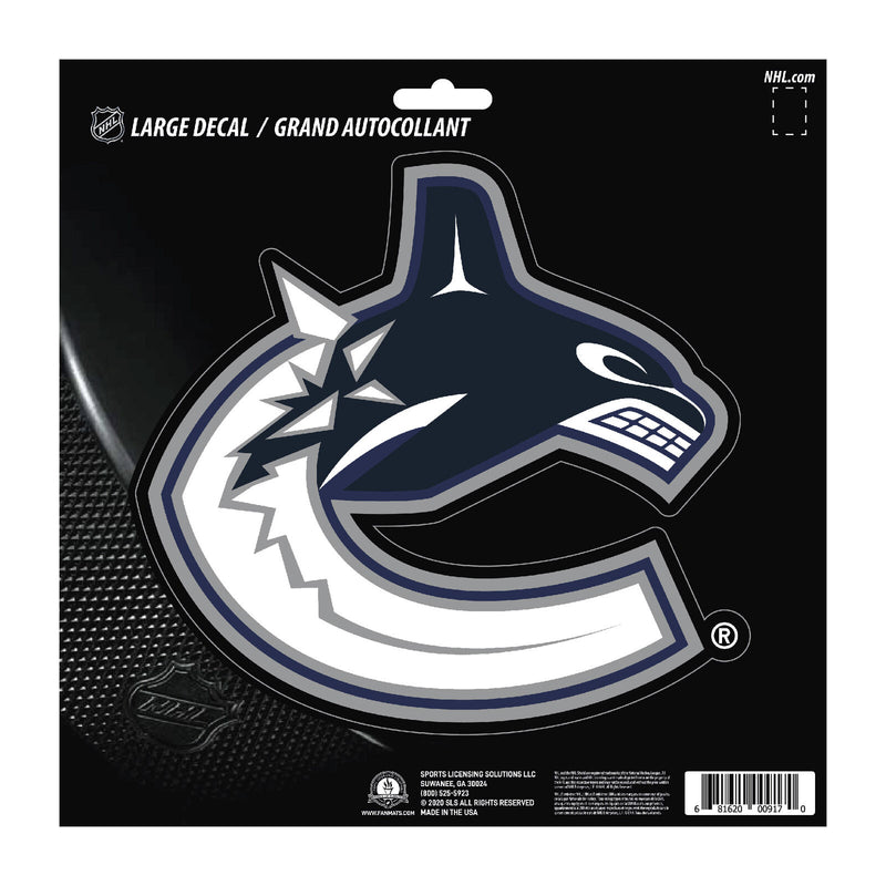 NHL Vancouver Canucks Decal Large 8"X8" Auto RV Boat Cooler Luggage