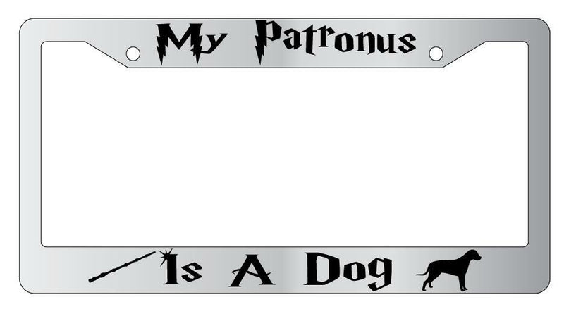 My Patronus Is A Dog Chrome METAL License Plate Frame For Harry Potter  Mod-GRAPH9856236-10306