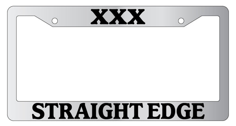 Chrome METAL License Plate Frame XXX STRAIGHT EDGE  Mod-GRAPH9856236-8109