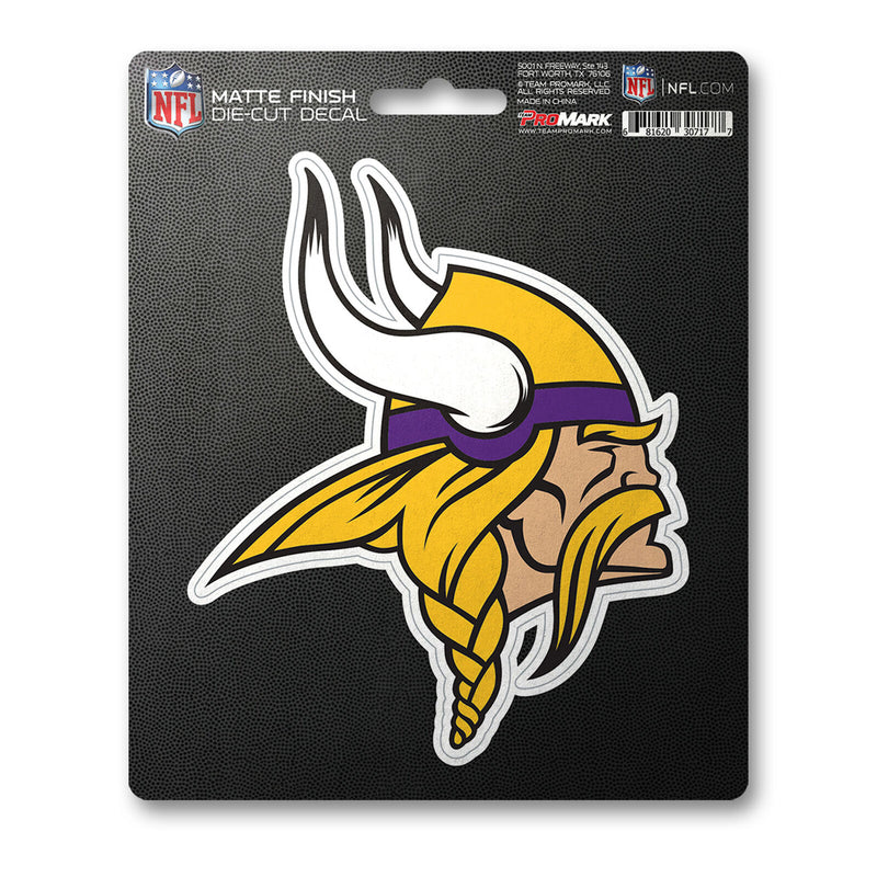 NFL Minnesota Vikings Decal Matte 5"X6.25" Auto Boat Cooler Luggage