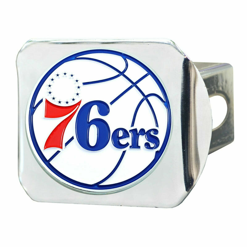 NBA Philadelphia 76ers 3D Color on Chrome Metal Hitch Cover