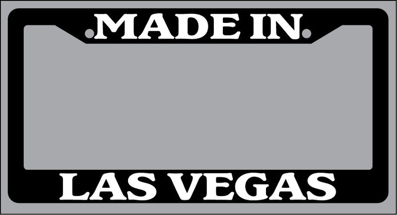 Black License Plate Frame "Made in Las Vegas" Auto Accessory 1525  Mod-GRAPH9856236-2961