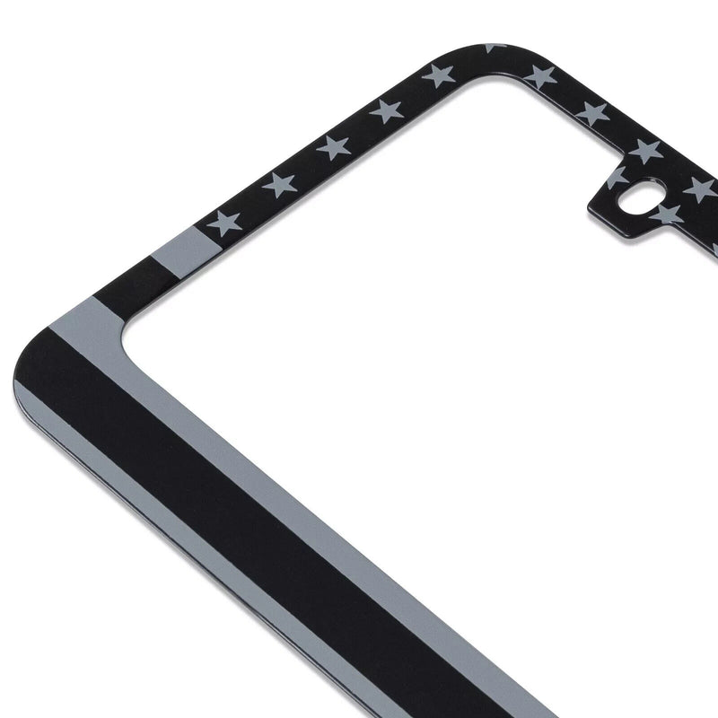 Stainless-Steel Metal Matte American USA Flag License Plate Frame Universal Fit