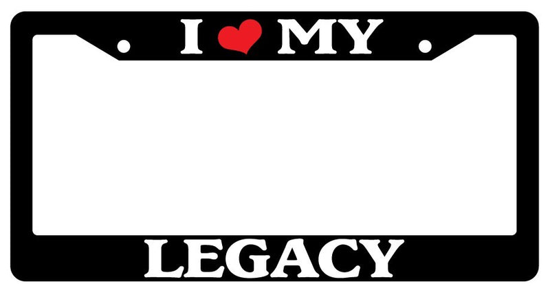 Black License Plate Frame I Heart My Legacy Cars Auto Accessory Novelty  Mod-GRAPH9856236-3227