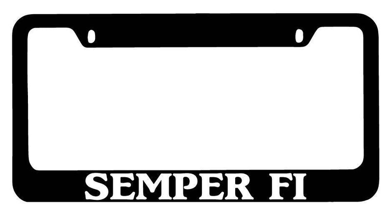 Black METAL License Plate Frame Semper Fi Auto Accessory 224  Mod-GRAPH9856236-9262