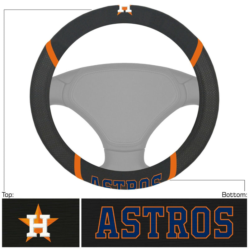 MLB Houston Astros Embroidered Steering Wheel Cover