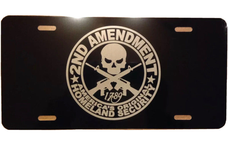Auto License Plate 2nd Amendment Americas original homeland security car truck