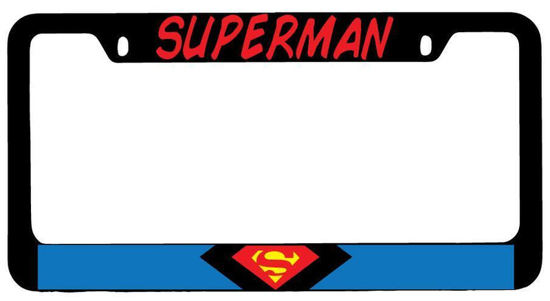 Superman Black METAL License Plate Frame Auto Accessory DC  Mod-GRAPH9856236-10200