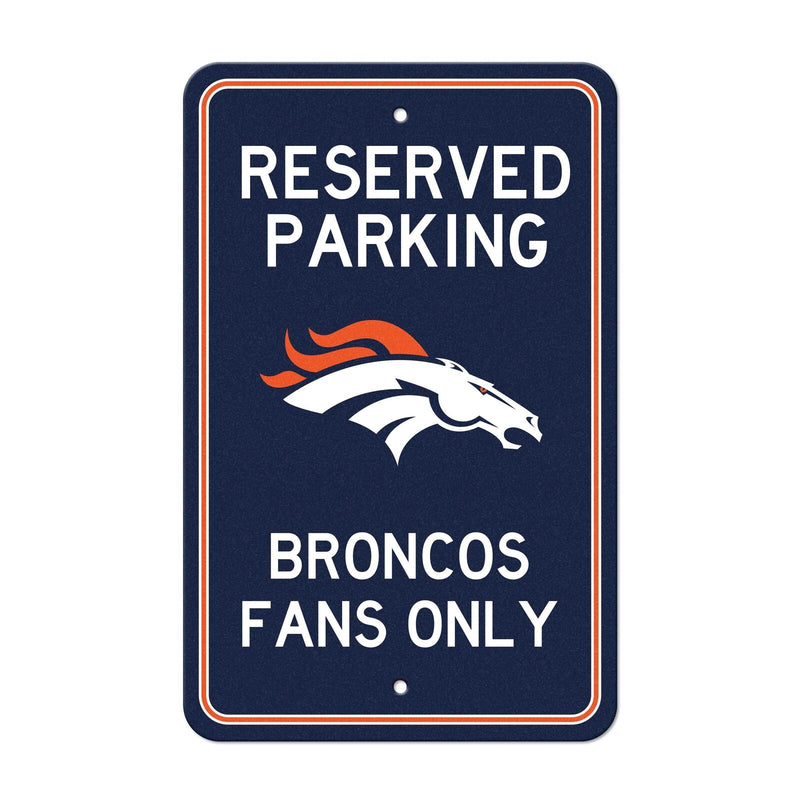 NFL Denver Broncos Reserved Parking Sign Large Decor 12"x 18"