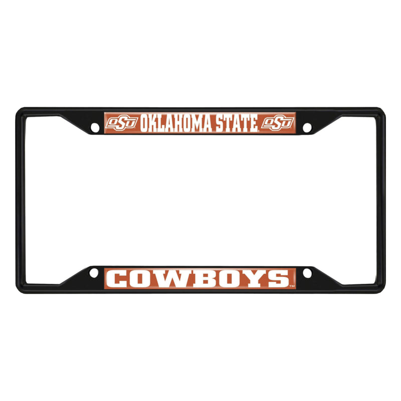 NCAA Oklahoma State Cowboys Black Metal License Plate Frame